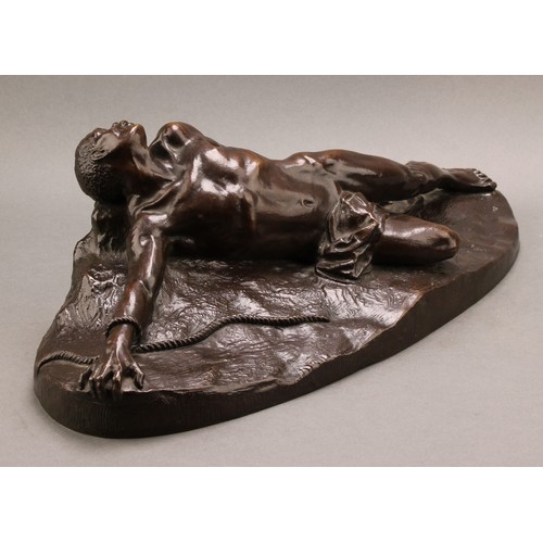 2090 - Anton van Wouw (1862-1945), by, Victor Van Hove (Belgian, 1826-1891), after, a dark patinated bronze... 