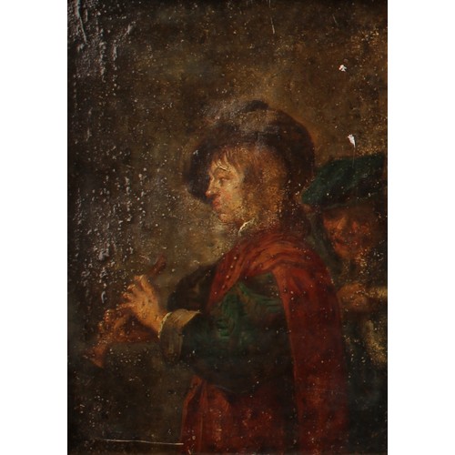 529 - English School (18th century)
The Ale Drinker  
unsigned, oil on copper panel, 15cm x 11cm; others s... 