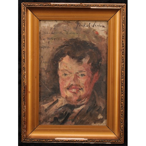 561 - Expressionist School (20th century)  Portrait of a Man with Moustache  unsigned, oil on canvas, 21.5... 