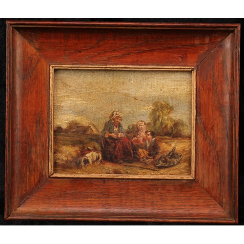 621 - English School (19th century)  
The Picnic  
unsigned, oil on canvas, 13cm x 17cm