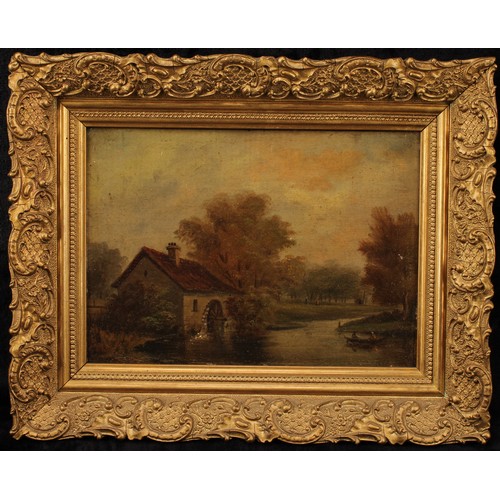 320 - Dutch School (19th century)  The Watermill  unsigned, oil on panel, 21cm x 29cm