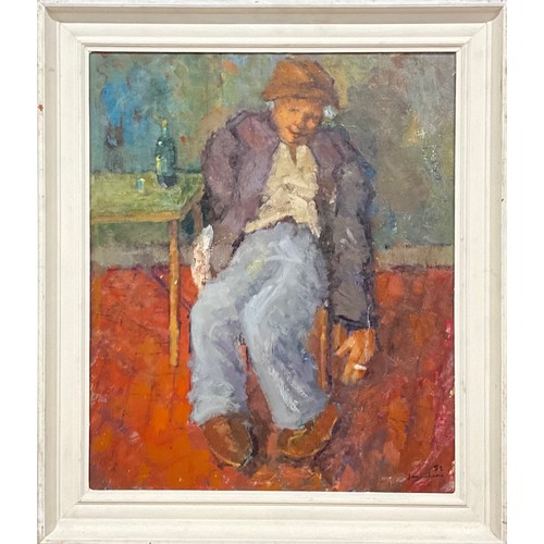 613 - Jan Claes (1928-2016) 
Portrait of a Drunkard 
signed, dated '82, oil on canvas, 58cm x 48.5cm