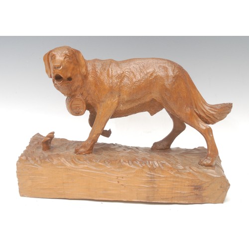 2216 - A Black Forest carved dog, 