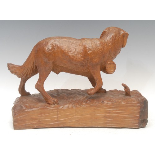 2216 - A Black Forest carved dog, 