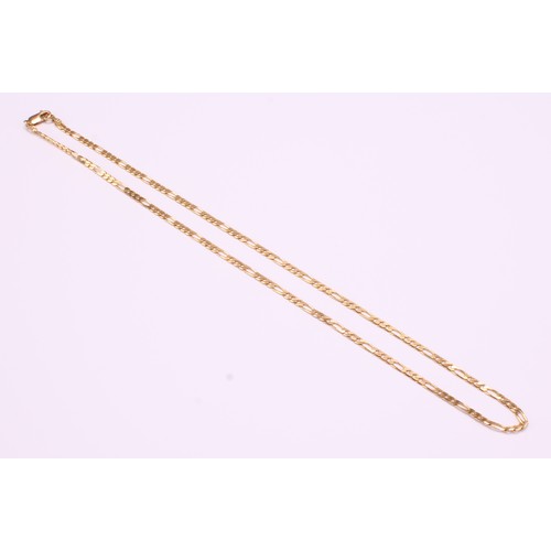 1177 - A 9ct gold Figaro link chain, hallmarked 