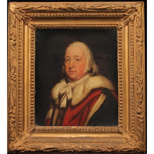 619 - English school (19th century)  Portrait of a Gentleman of Title, wearing ermine trimmed gown  unsign... 