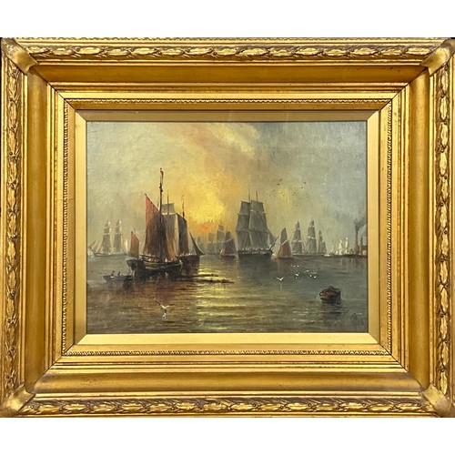 521 - Claude Thomas Stanfield Moore (1853-1901)  The Vulcan Ironworks, Thames, North Woolwich  signed, dat... 