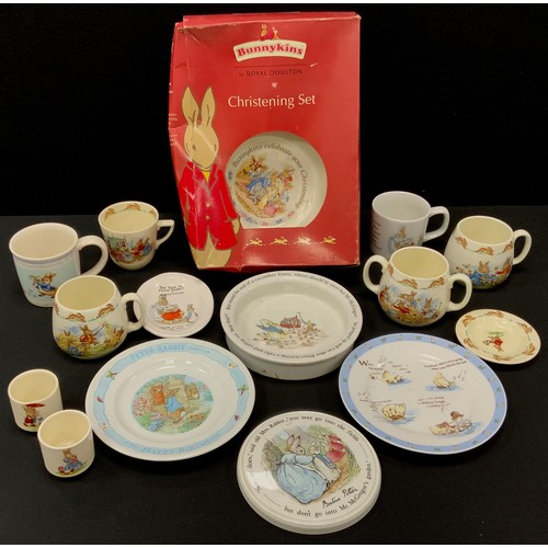 396 - Wedgwood Bunnykins including; Christening set, mugs, plates, egg holders; etc.