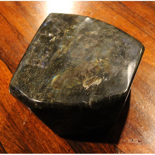 1959 - Geology and Mineralogy - a Labradorite specimen, 14.5cm x 15.5cm x 7.5cm, 3kg