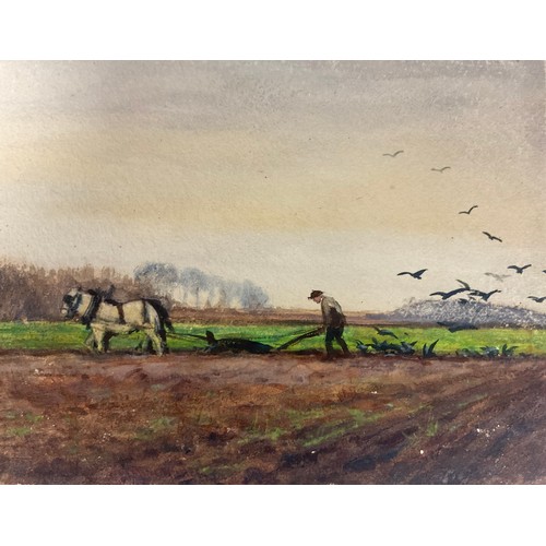 434A - William Tatton Winter, R.B.A., (1855 - 1928)
Ploughing
signed, titled to verso, watercolour, 18cm x ... 