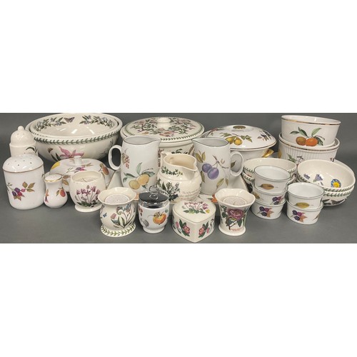 115 - A collection of Portmeirion Botanic Garden pattern tableware, including large casserole dish and cov... 