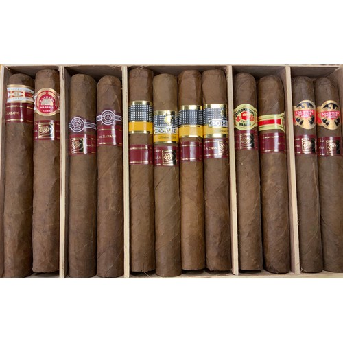 33 - A boxed set of twenty four assorted cigars including; four H.Upmann, four Monte Cristo, eight Cohiba... 