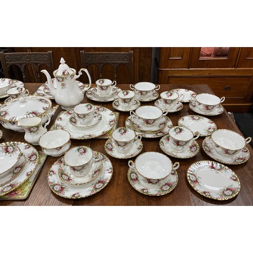 56 - An extensive Royal Albert, Celebration pattern, dinner and tea service