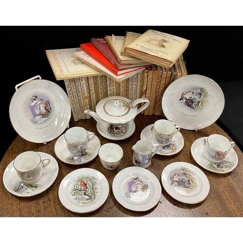 125 - Beatrix Potter - a Grimwades Frederick Warne & Co. ltd. miniature tea set for four, including teapot... 