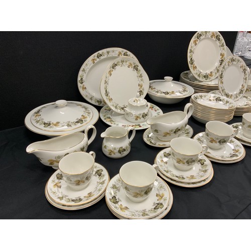 183 - Royal Doulton Larchmont pattern table service for eight comprised of; a meat dish, eight dinner plat... 