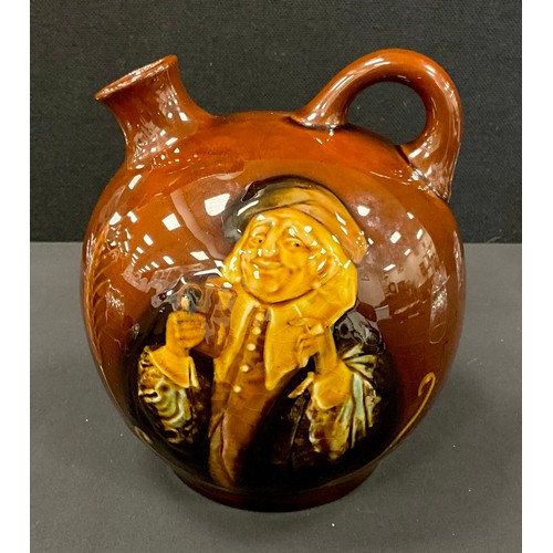 329 - A Royal Doulton Kingsware flask jug, designed by Charles Noke, signed, 18cm high, printed mark