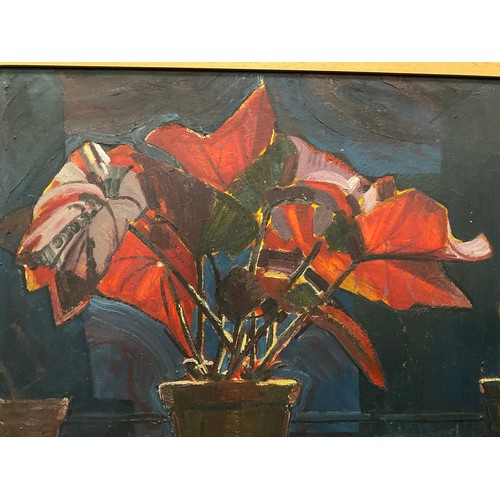 11 - Manner of Graham Sutherland 
Red Begonia 
oil on board, 59cm x 76cm.