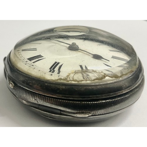A hallmarked silver gerge pocket watch, W Grant, London