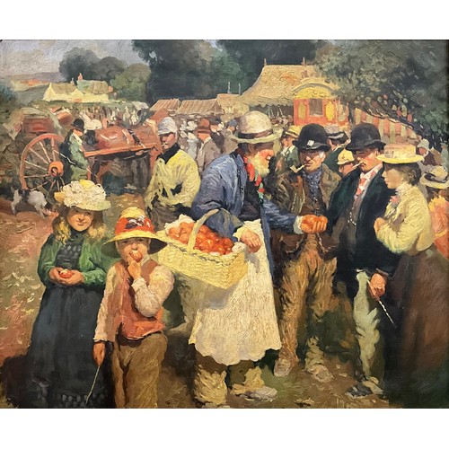 23 - Impressionist School
The Fruit Seller
oil on board, 49cm x 59cm