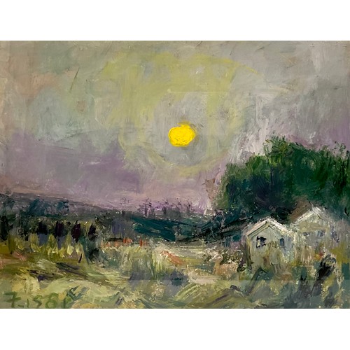 32 - Michael Forster  (bn. India, 1907-2002) 
Full Moon Rising 
signed, dated 1980, Polymer medium / Acry... 