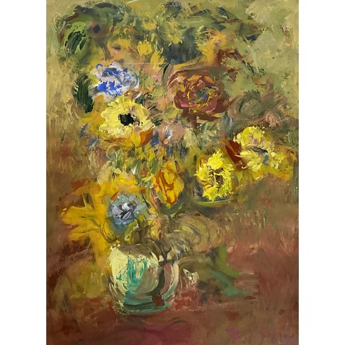 36 - Michael Forster  (bn. India, 1907-2002) 
Vase of flowers, an impression, 
signed, dated 1984, Polyme... 