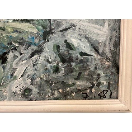 39 - Michael Forster  (bn. India, 1907-2002)  
Abstract composition ‘Wind Swept motion’, 
signed, dated 1... 