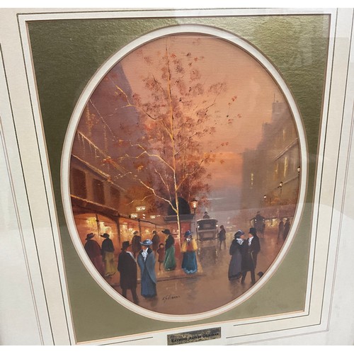 58 - Raymond Alfred Gilronan (bn. 1950) 
A pair, Edwardian Northern street scenes 
signed, oval oils, eac... 