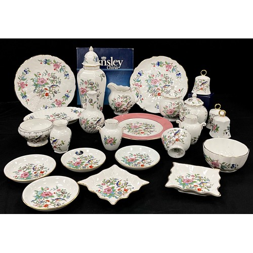 22 - Aynsley China Pembroke pattern including; ginger jars, bells, trinket trays, plates; approx. 24 piec... 