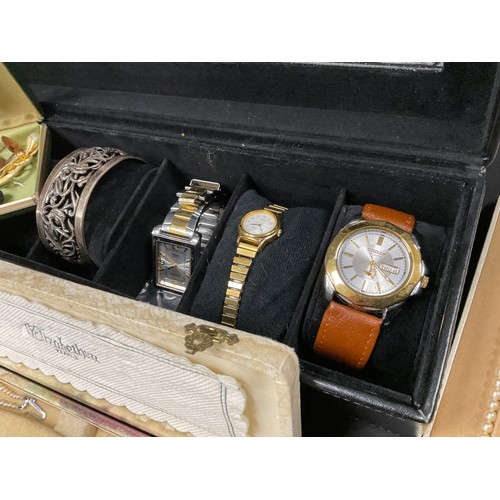 206 - Watches & Jewellery - Citizen quartz 1112-R19696 RC 21 jewel wristwatch, brown leather strap;  Casio... 