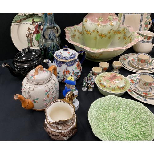 40 - Ceramics - A Masons Ironstone part tea set, w 1-1 goss stakesphem cottage, washing jug and bowl set,... 