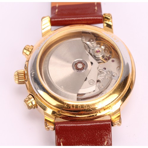 1045 - A Mappin & Webb automatic chronograph wristwatch, ref 4.110.0.0.05, gold coloured 36mm diameter case... 