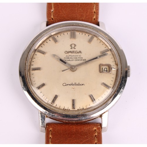 1053 - Omega - a 1960s Constellation officially certified Automatic Chromometer wristwatch ref 168004, stai... 