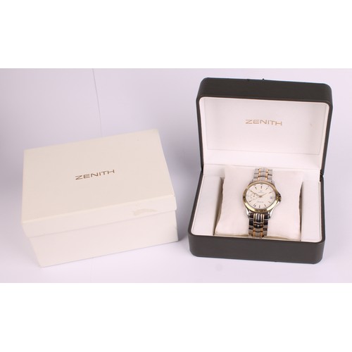 1065 - Zenith - an Elite class 6 dual time 18ct gold and stainless steel automatic wristwatch, 38mm diamete... 