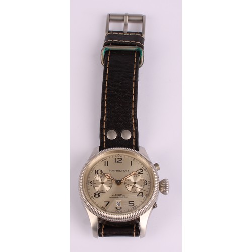 1071 - Hamilton - a Harrison Ford Conservation International Khaki automatic wristwatch, ref H604160, silve... 