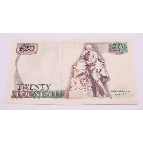 3876 - Coins and Bank Notes - a Bank of England £20 error note