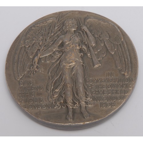 3466 - The 1908 London Olympics - Numismatics – Olympic Games, 1908 Official Commemorative medal, London, w... 