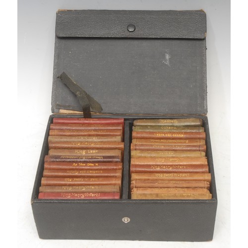 4240 - William Shakespeare, Miniature Works, in 24 volumes (Knickerbocker Leather & Novelty Co.: New York, ... 