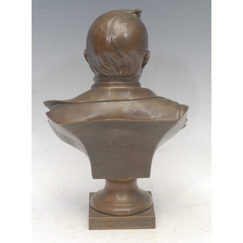 3562 - After Albert-Ernest Carrier-Belleuse (1824 - 1887), a French dark patinated bronze bust, Adolphe Thi... 