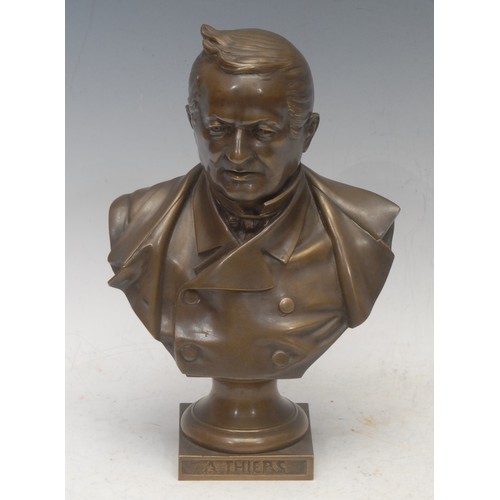 3562 - After Albert-Ernest Carrier-Belleuse (1824 - 1887), a French dark patinated bronze bust, Adolphe Thi... 