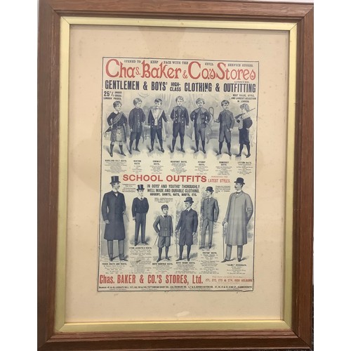 3593 - Advertising - Tailoring - an early 20th century printed advertisement, Chas. Baker & Co.'s Stores Li... 