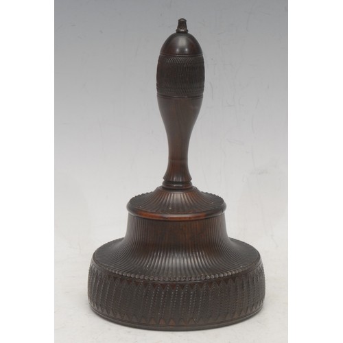 3003 - A 19th century lignum vitae presentation mallet or maul, engine-turned, Queen Victoria profile bust ... 