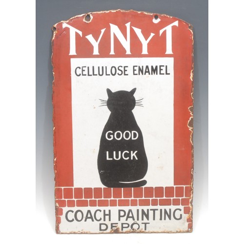 3590 - Advertising - a shaped rectangular double sided pictorial enamel sign, 'TYNYT CELLULOSE ENAMEL, COAC... 