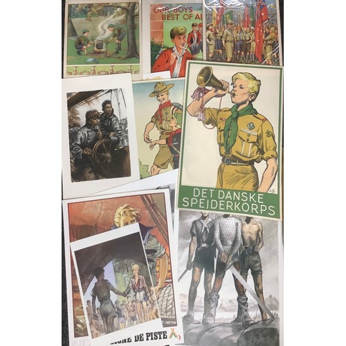 3596 - Scouts - a 1950s/60s Danish Scouts promotional poster, DET DANSKE SPEJDERKORPS, illustrated A.M., pu... 