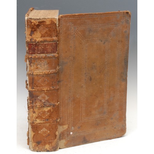 4239 - The Holy Bible, probably a provincial printing, [c. 1800], double-column, contemporary reverse calf,... 