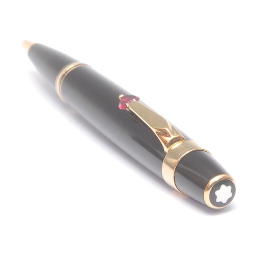 3747 - A Montblanc Boheme Je T'aime rollerball pen, model number GLL014854, the clip mounted with a heart-s... 