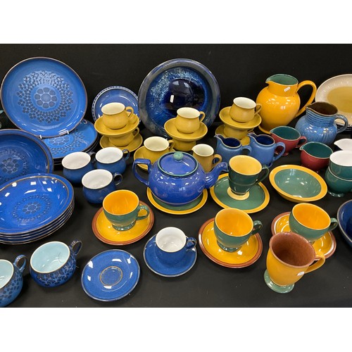 Denby stoneware - Denby Midnight pattern, six soup bowls and four ...