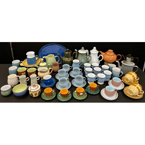 Denby stoneware - a Denby Calm pattern ewer, and teapot; set of four ...