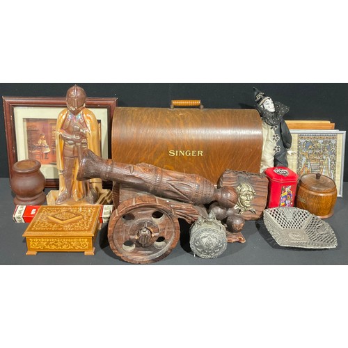 149 - A Persian style decorative drinks flask, decorated with gryphons and peacocks, 13.5cm high; others, ... 