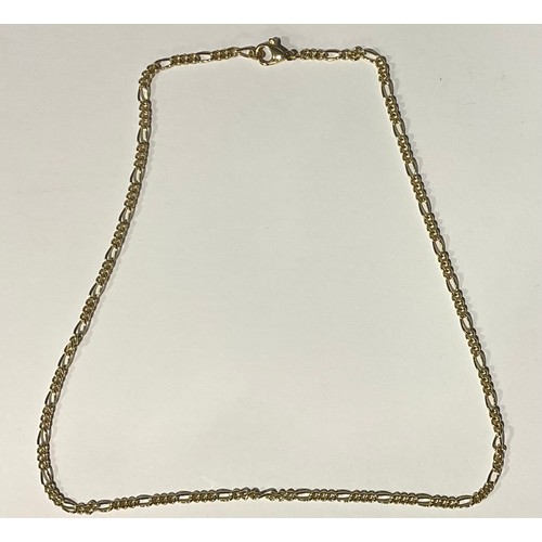 309 - 9ct Gold Figaro Chain;
clasp stamped 