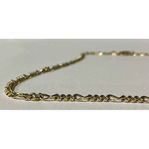 309 - 9ct Gold Figaro Chain;
clasp stamped 